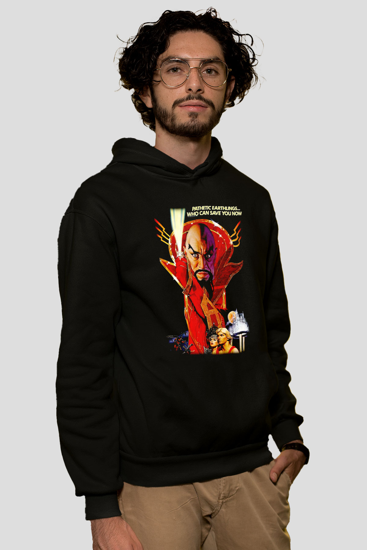 Flash Gordon Siyah Unisex Hoodie