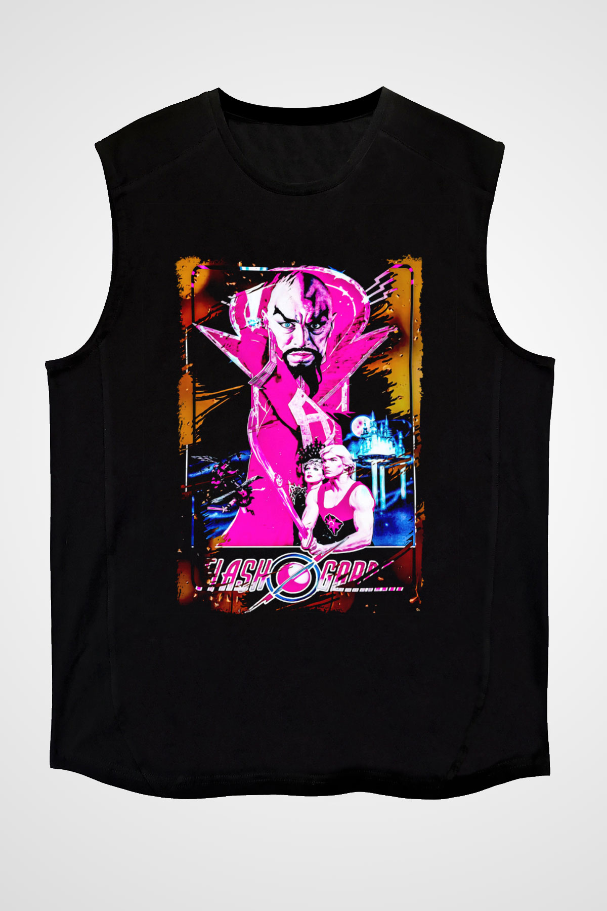 Flash Gordon Siyah Unisex  Kolsuz Tişört