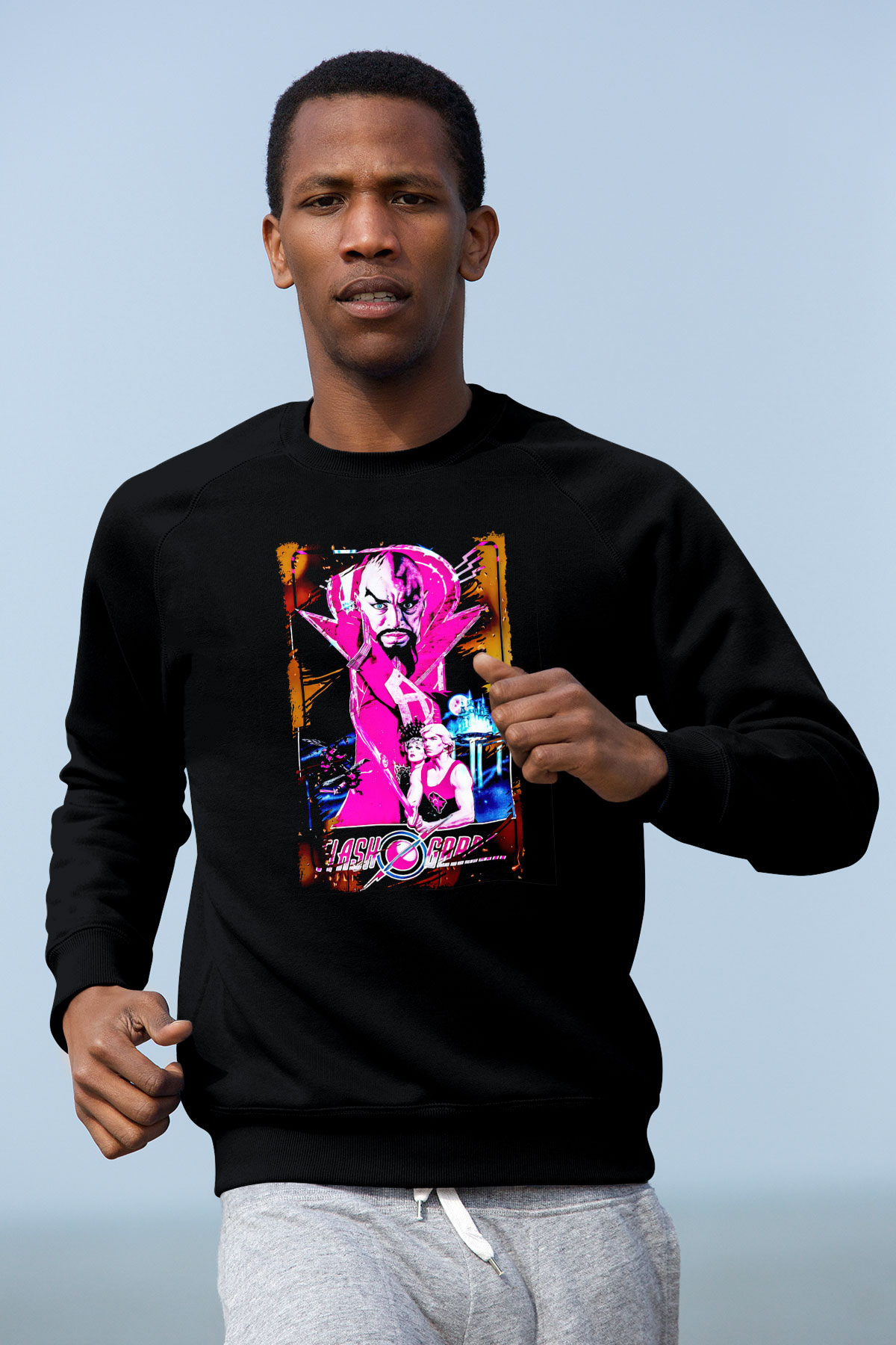 Flash Gordon Siyah Unisex  Sweatshirt