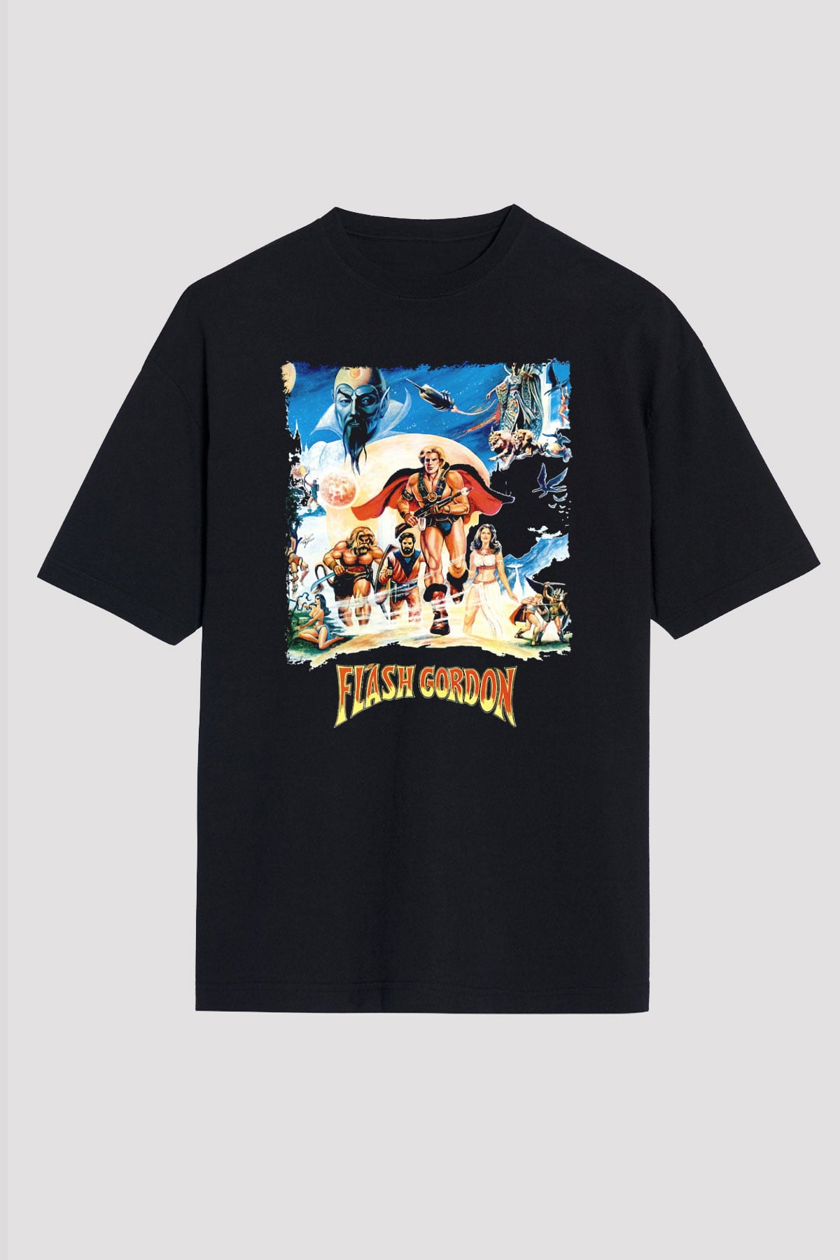 Flash Gordon Siyah Unisex Tişört