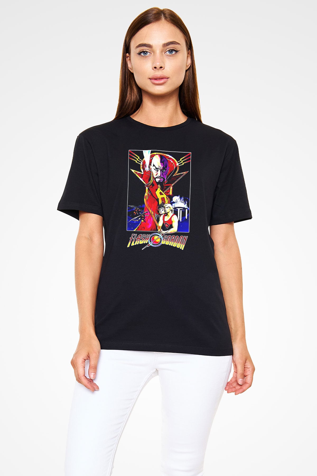 Flash Gordon Siyah Unisex Tişört