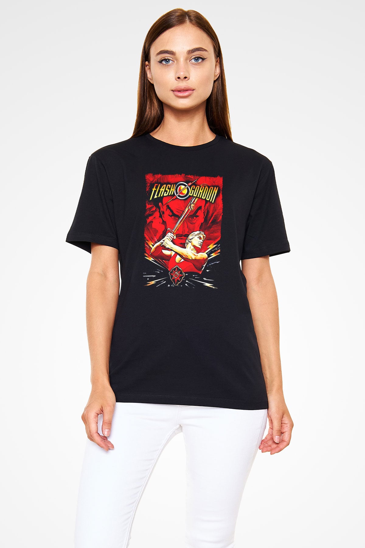 Flash Gordon Siyah Unisex Tişört