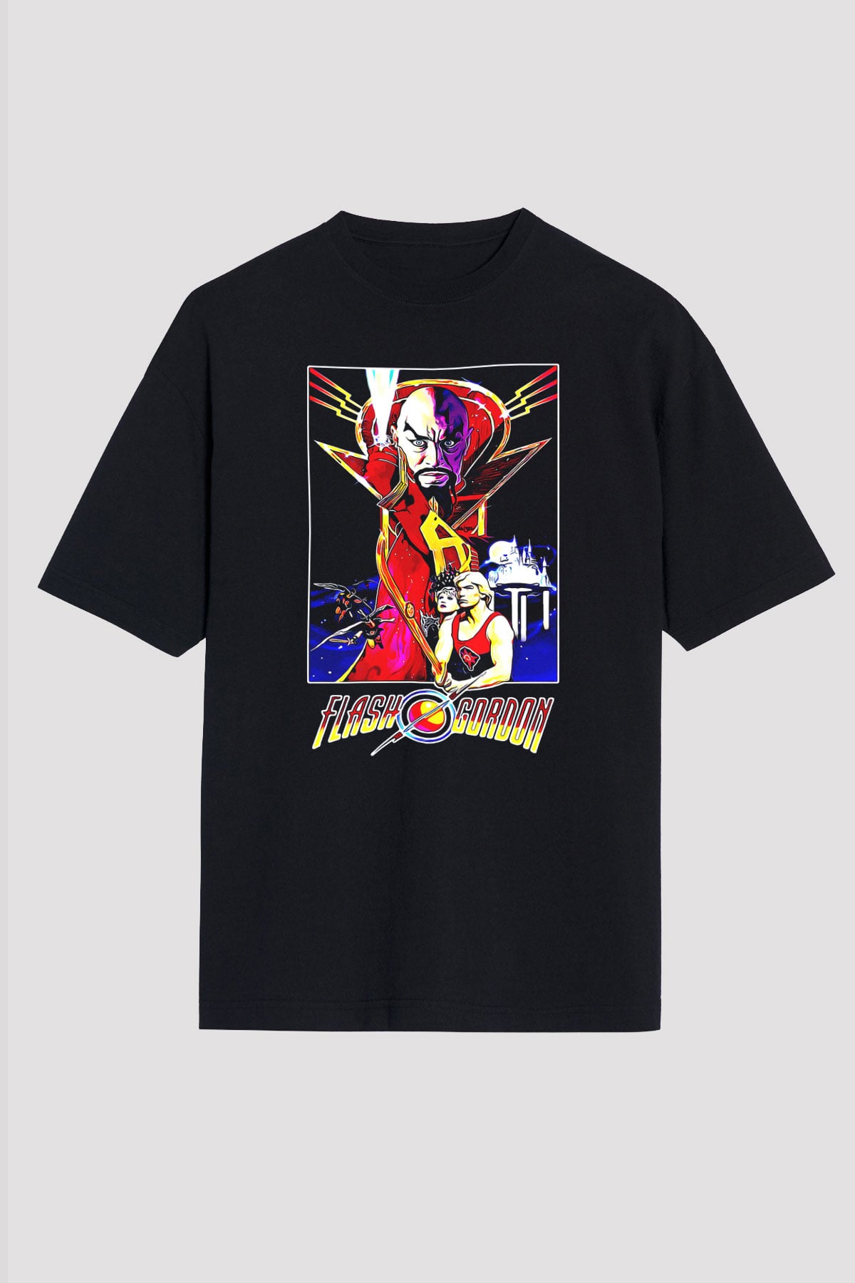 Flash Gordon Siyah Unisex Tişört