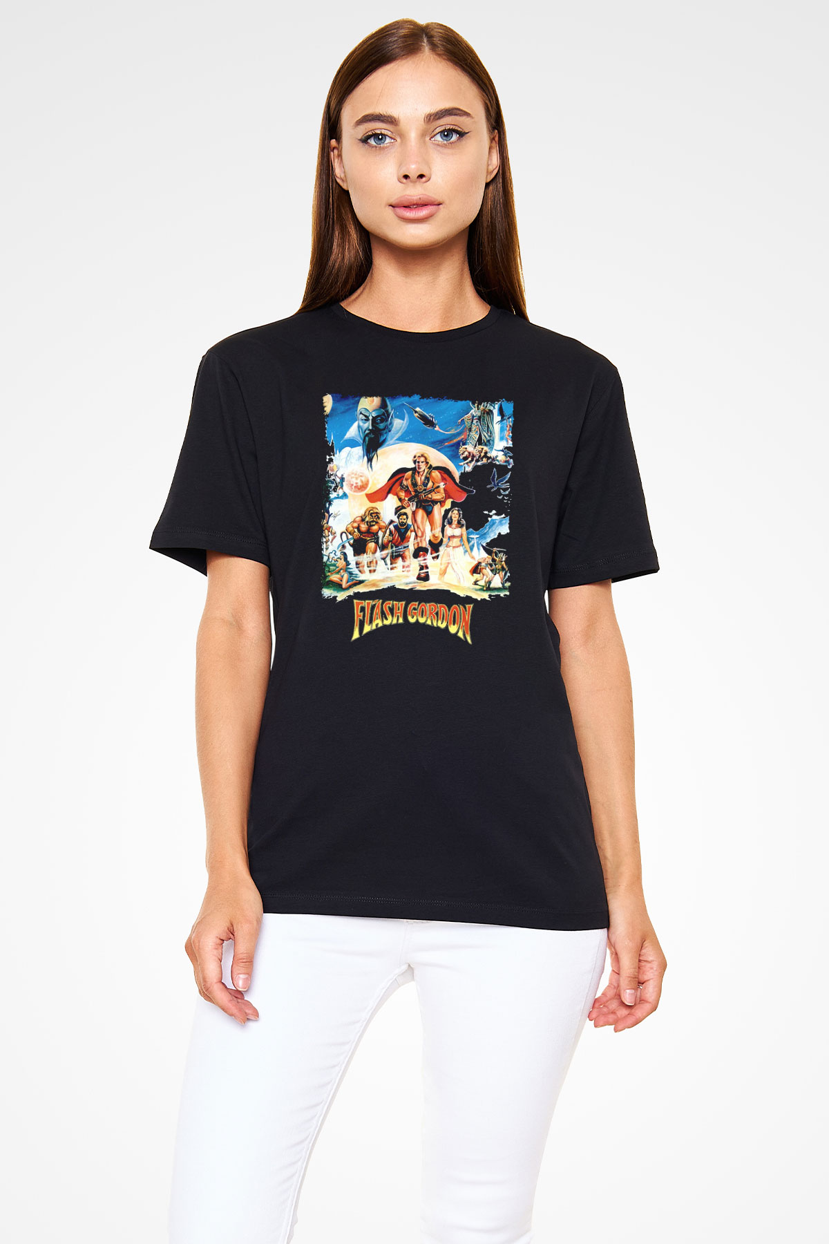 Flash Gordon Siyah Unisex Tişört