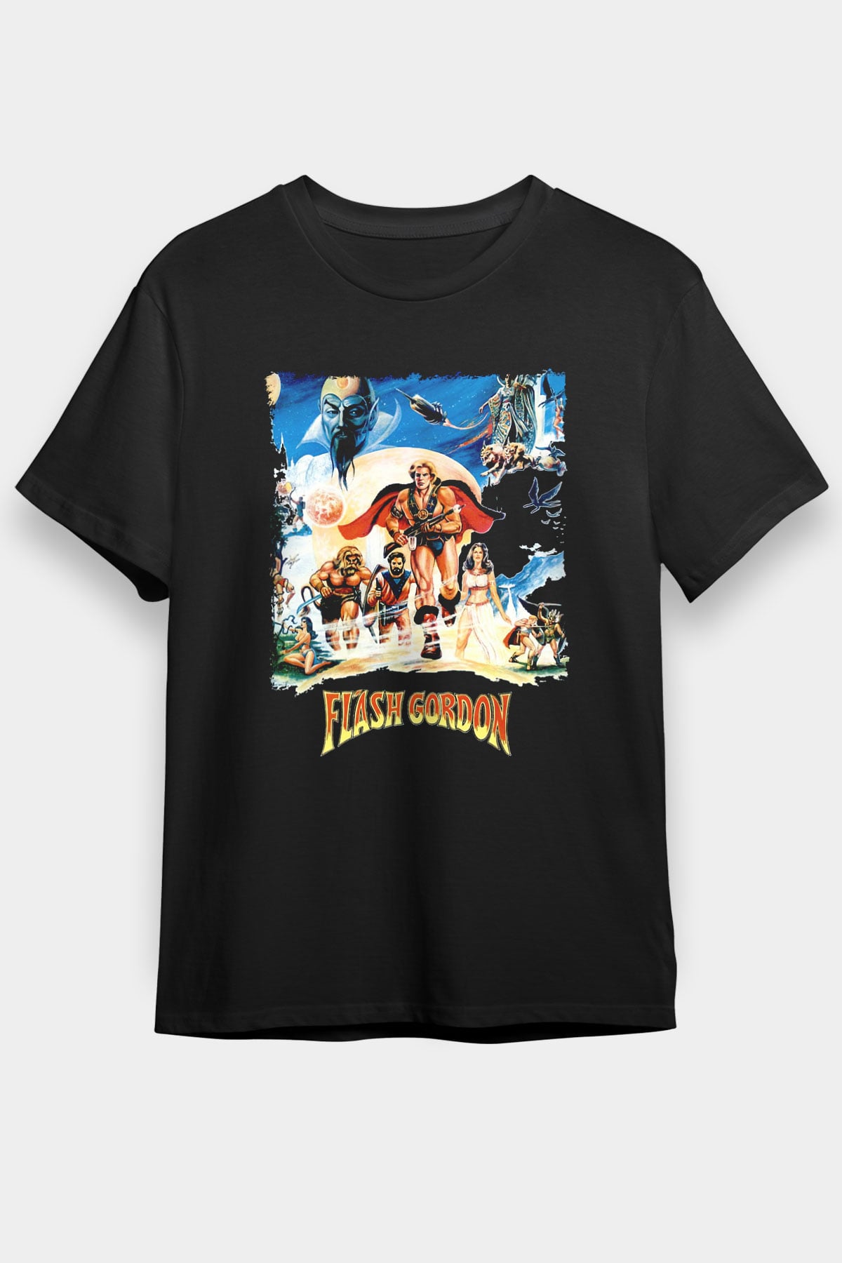Flash Gordon Siyah Unisex Tişört