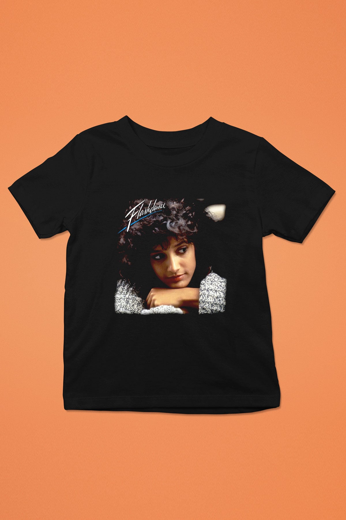 Flashdance Siyah Unisex  Çocuk Tişört