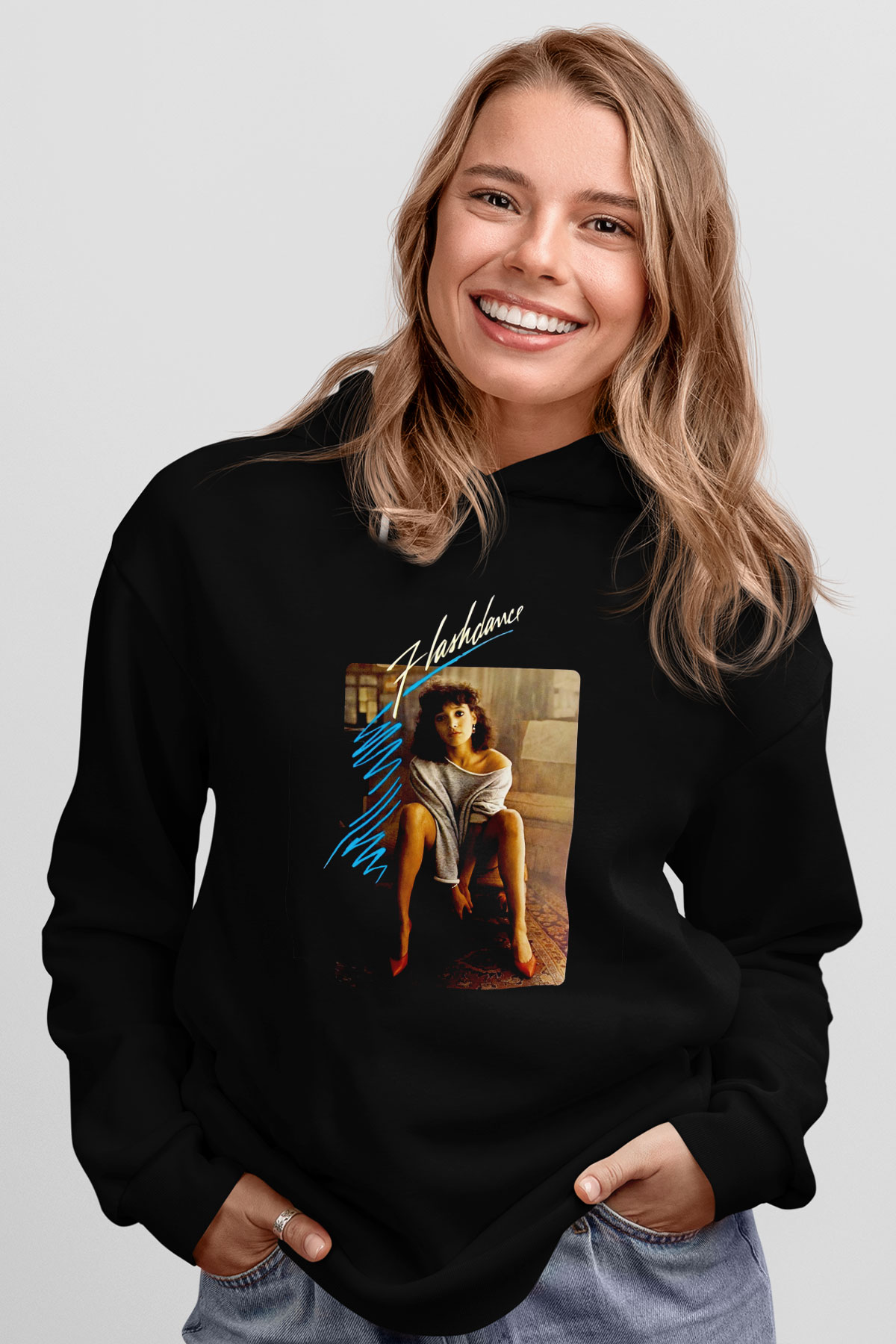Flashdance Siyah Unisex Hoodie