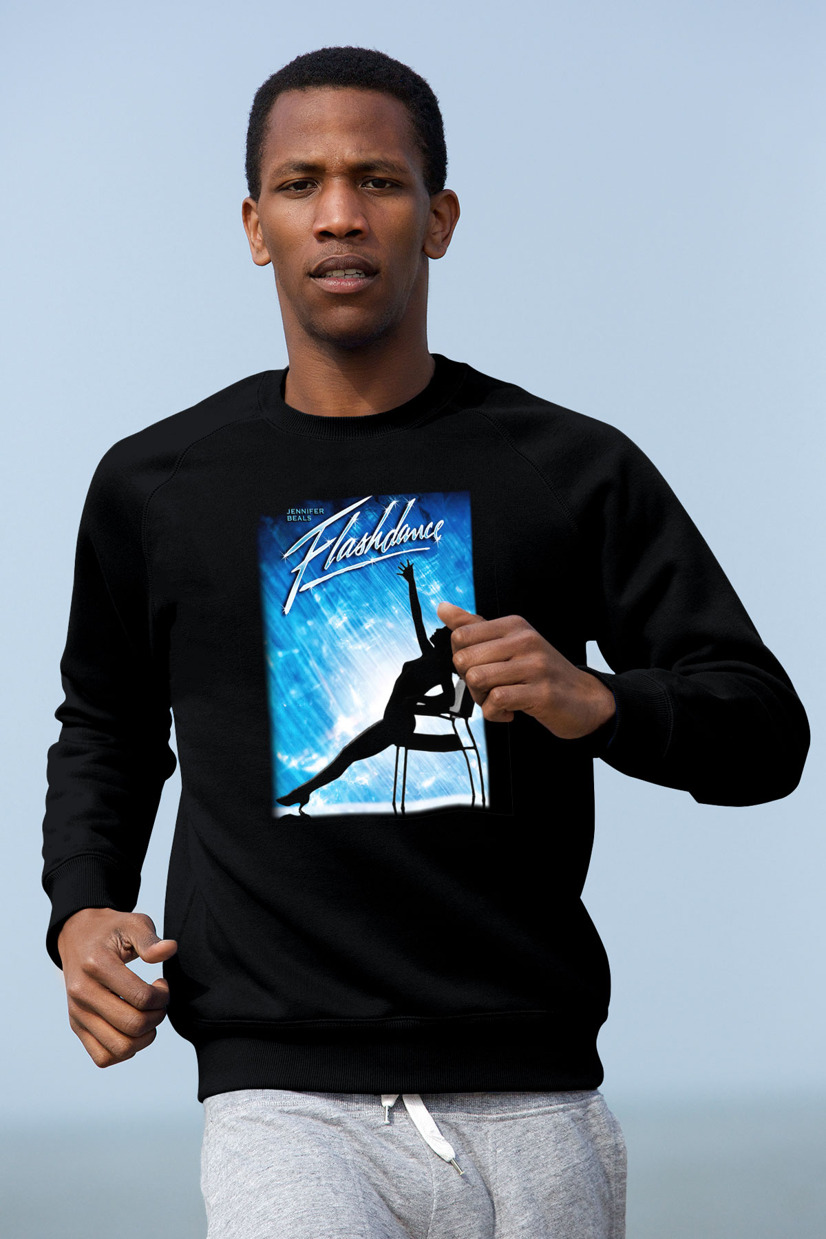 Flashdance Siyah Unisex Sweatshirt