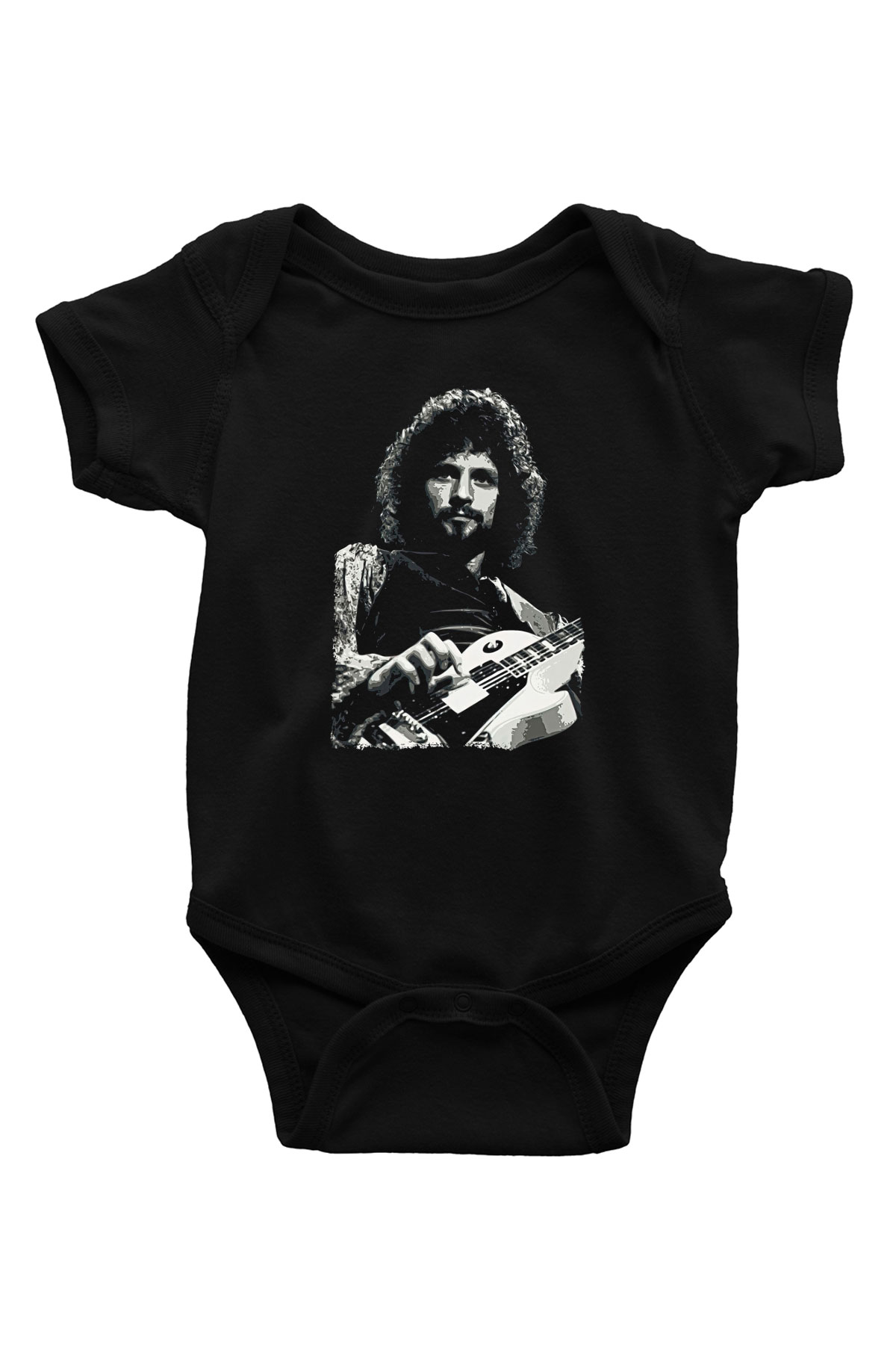 Fleetwod Mac Baskılı Unisex Siyah Bebek Body - Zıbın