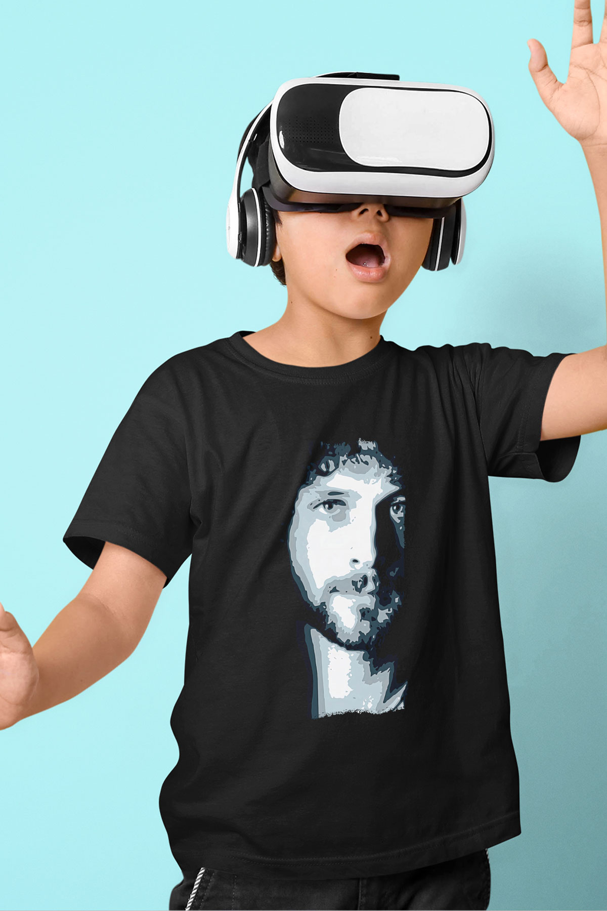 Fleetwod Mac Baskılı Unisex Siyah Çocuk Tişört - Tshirt