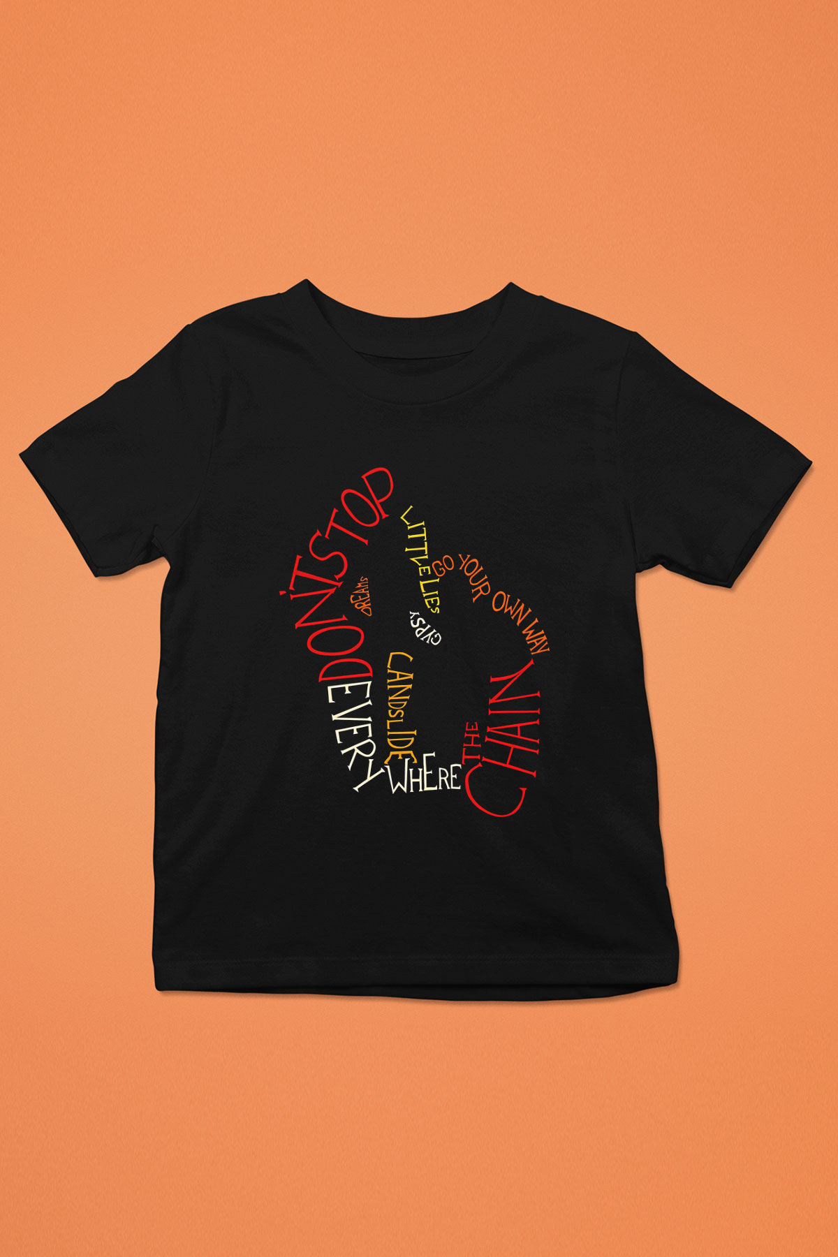 Fleetwod Mac Baskılı Unisex Siyah Çocuk Tişört - Tshirt