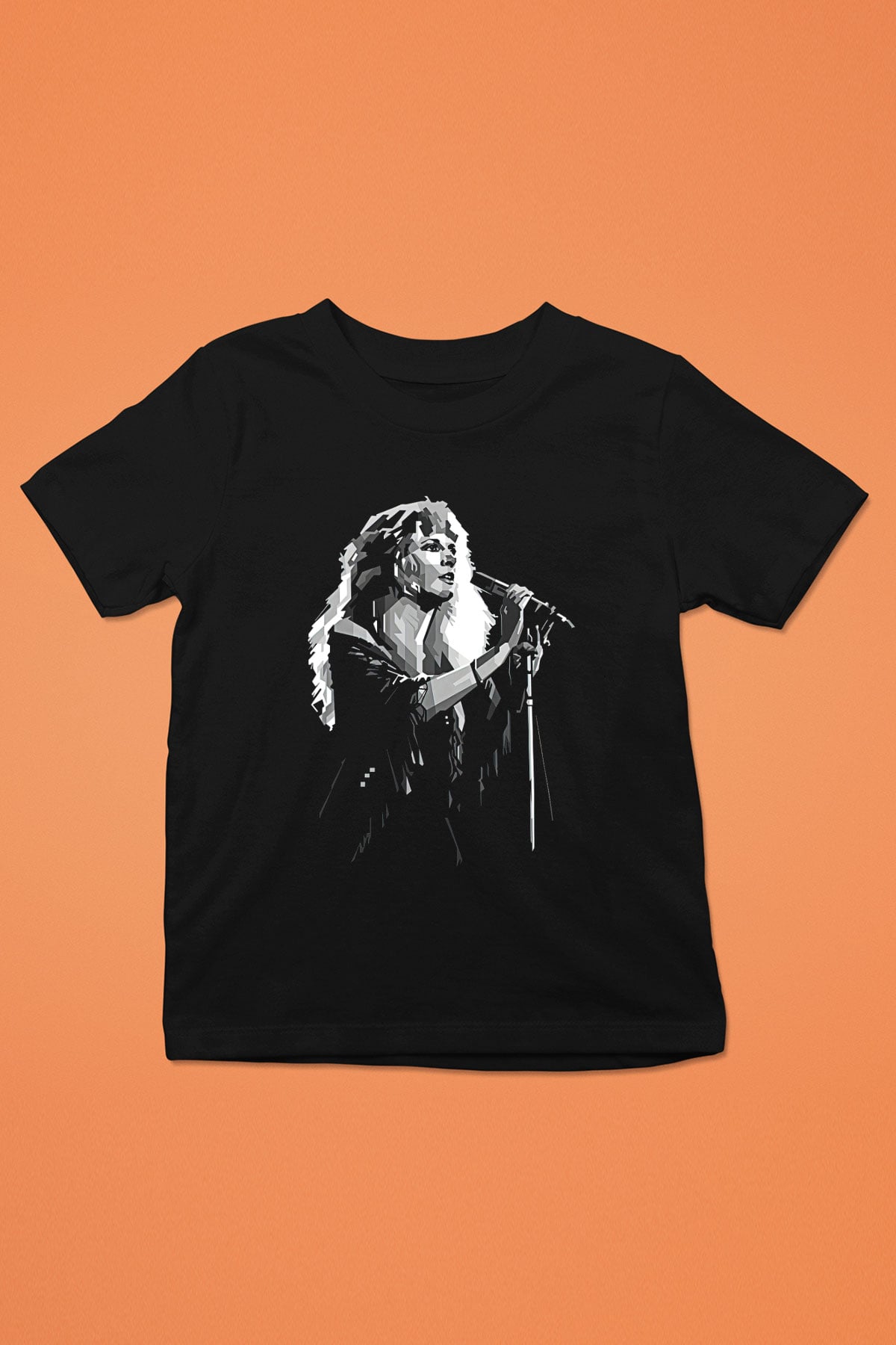 Fleetwod Mac Baskılı Unisex Siyah Çocuk Tişört - Tshirt