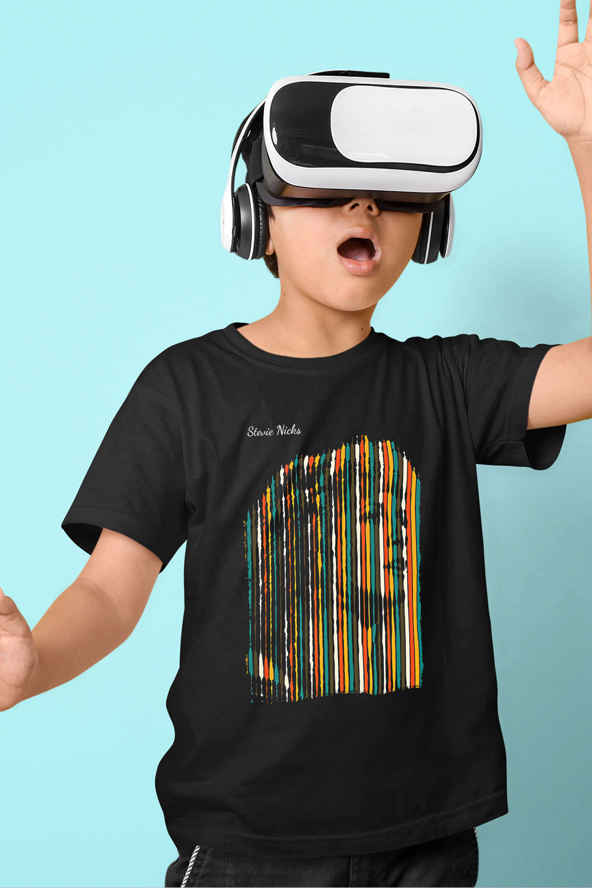 Fleetwod Mac Baskılı Unisex Siyah Çocuk Tişört - Tshirt