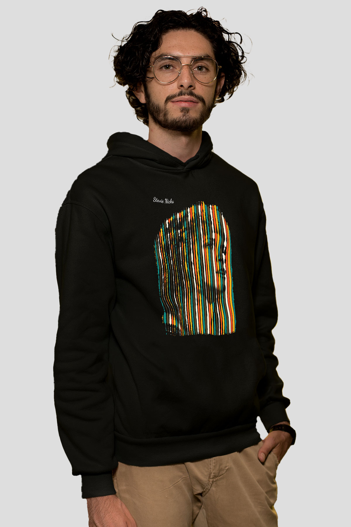 Fleetwod Mac Baskılı Unisex Siyah Kapüşonlu Sweatshirt