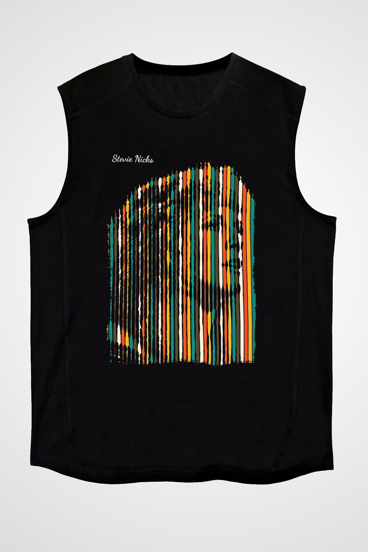 Fleetwod Mac Baskılı Unisex Siyah Kolsuz Tişört - Tshirt