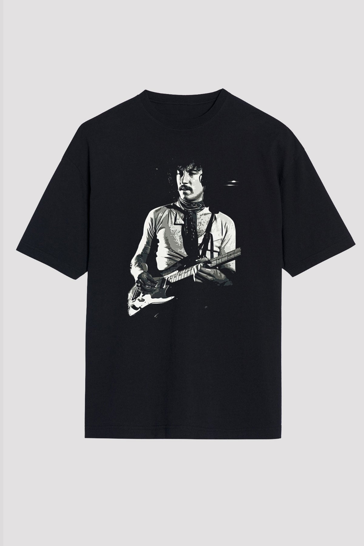 Fleetwod Mac Baskılı Unisex Siyah Oversize Tişört - Tshirt