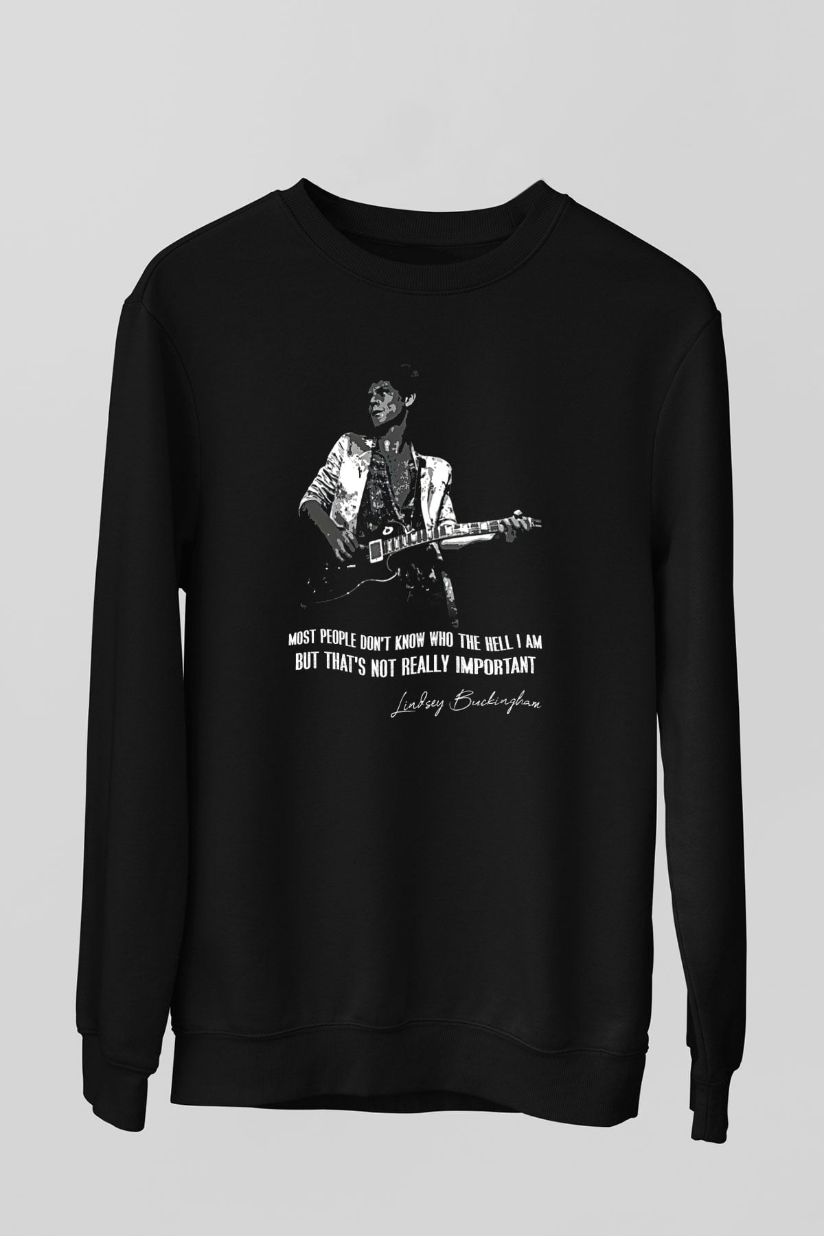 Fleetwod Mac Baskılı Unisex Siyah Sweatshirt