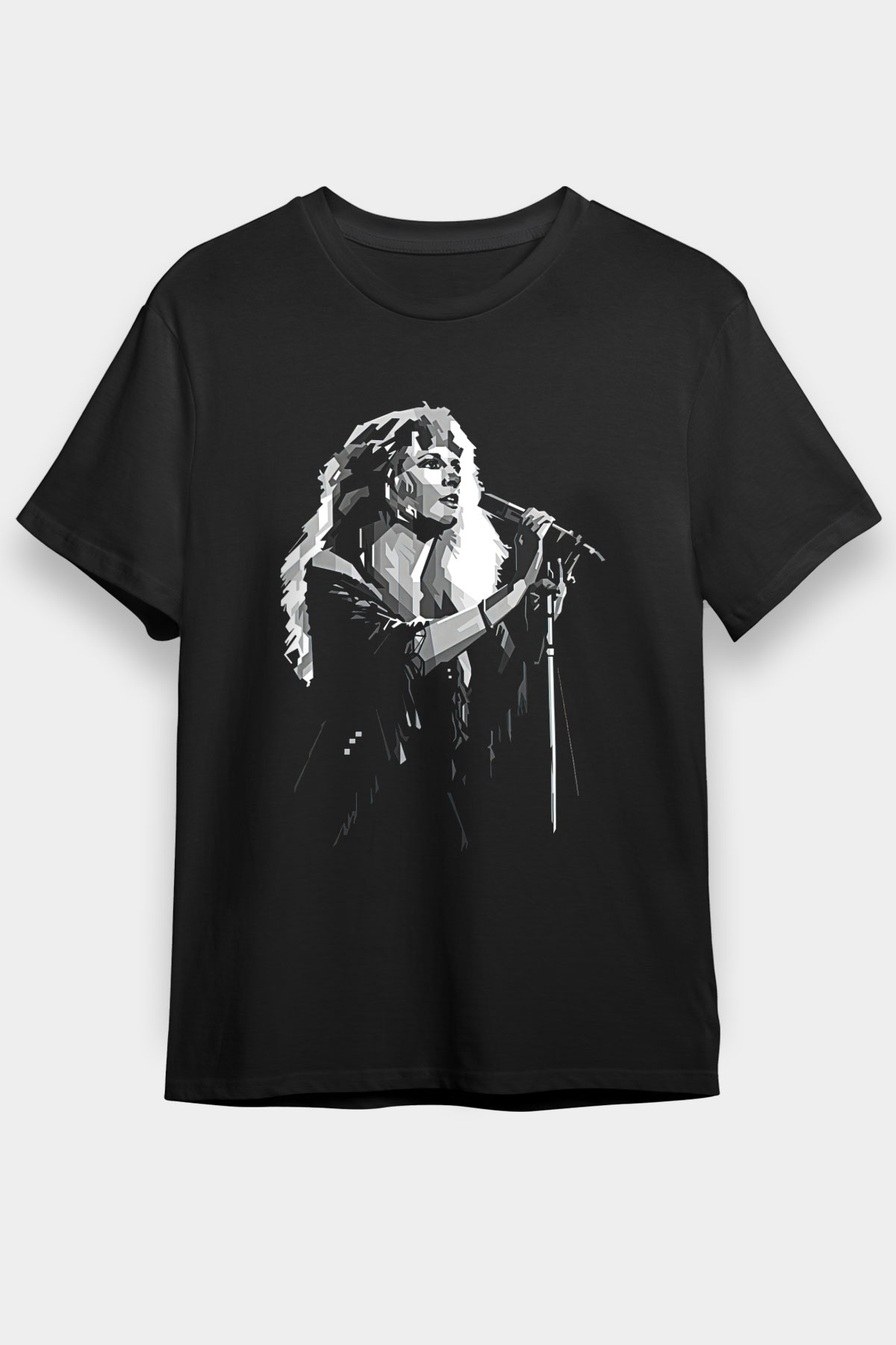 Fleetwod Mac Baskılı Unisex Siyah Tişört - Tshirt