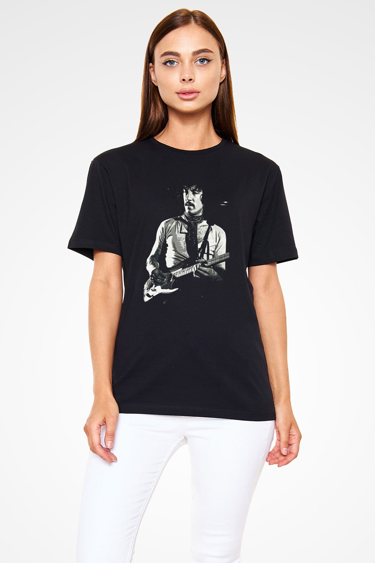 Fleetwod Mac Baskılı Unisex Siyah Tişört - Tshirt