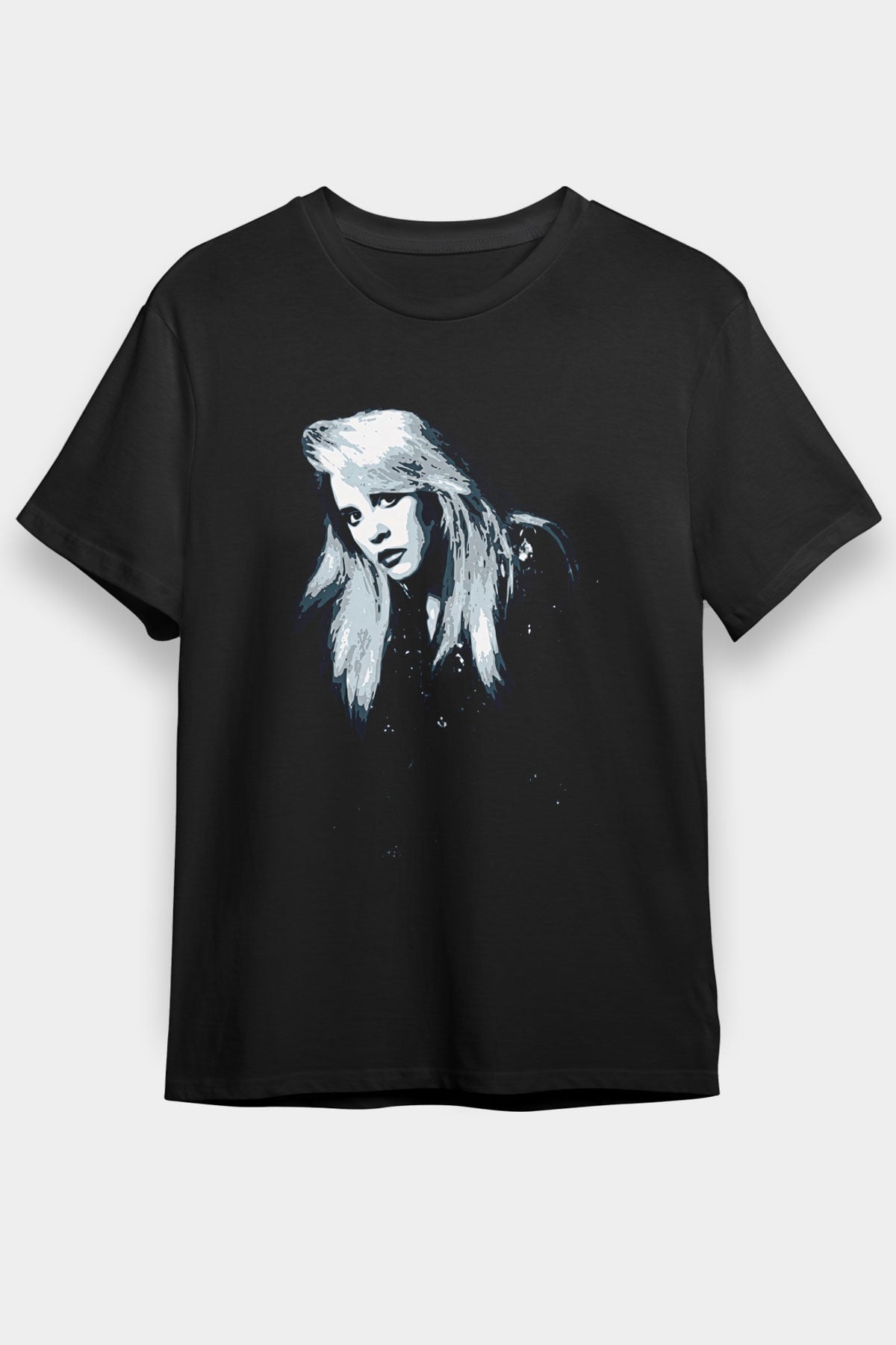 Fleetwod Mac Baskılı Unisex Siyah Tişört - Tshirt