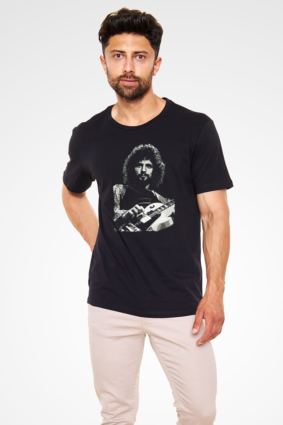 Fleetwod Mac Baskılı Unisex Siyah Tişört - Tshirt