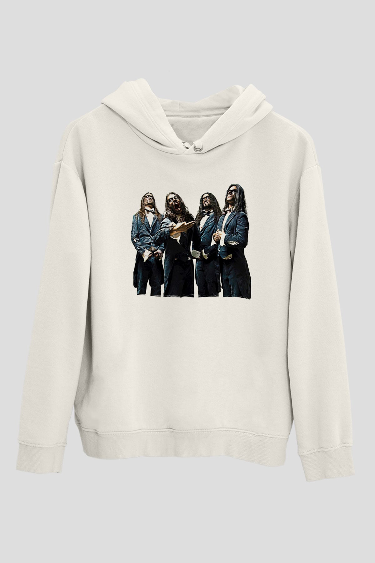 Fleshgod Apocalypse Baskılı Beyaz Unisex Kapüşonlu Sweatshirt