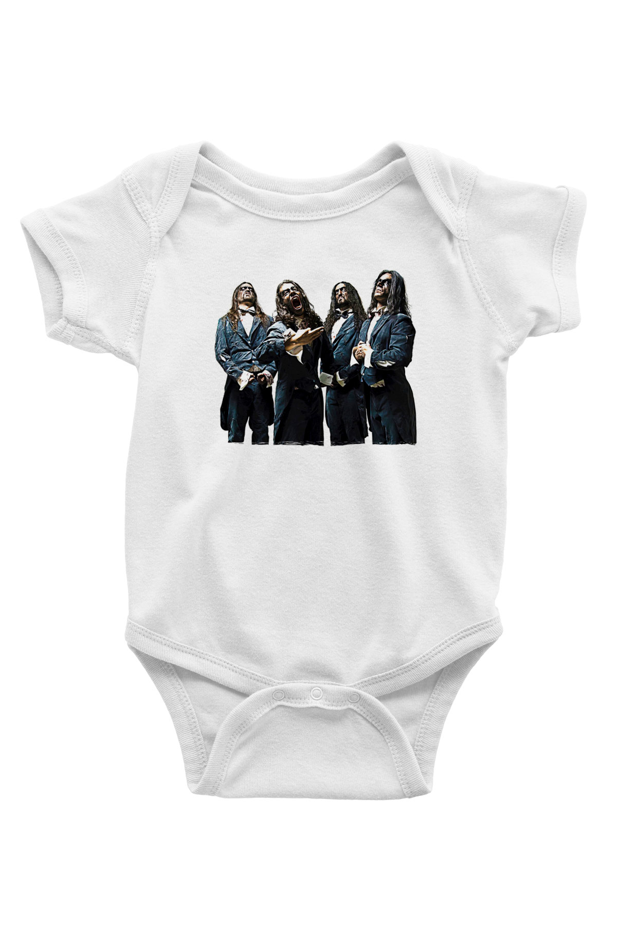Fleshgod Apocalypse Baskılı Beyaz Unisex Bebek Body - Zıbın