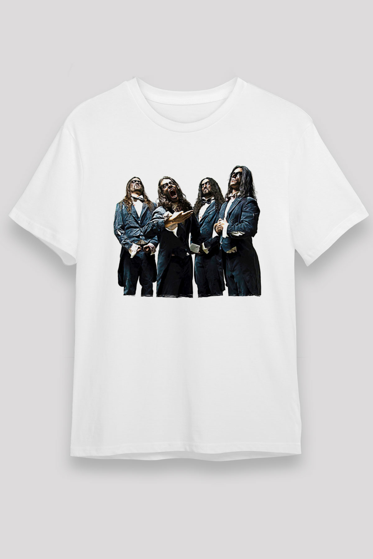 Fleshgod Apocalypse Baskılı Unisex Beyaz Tişört - Tshirt