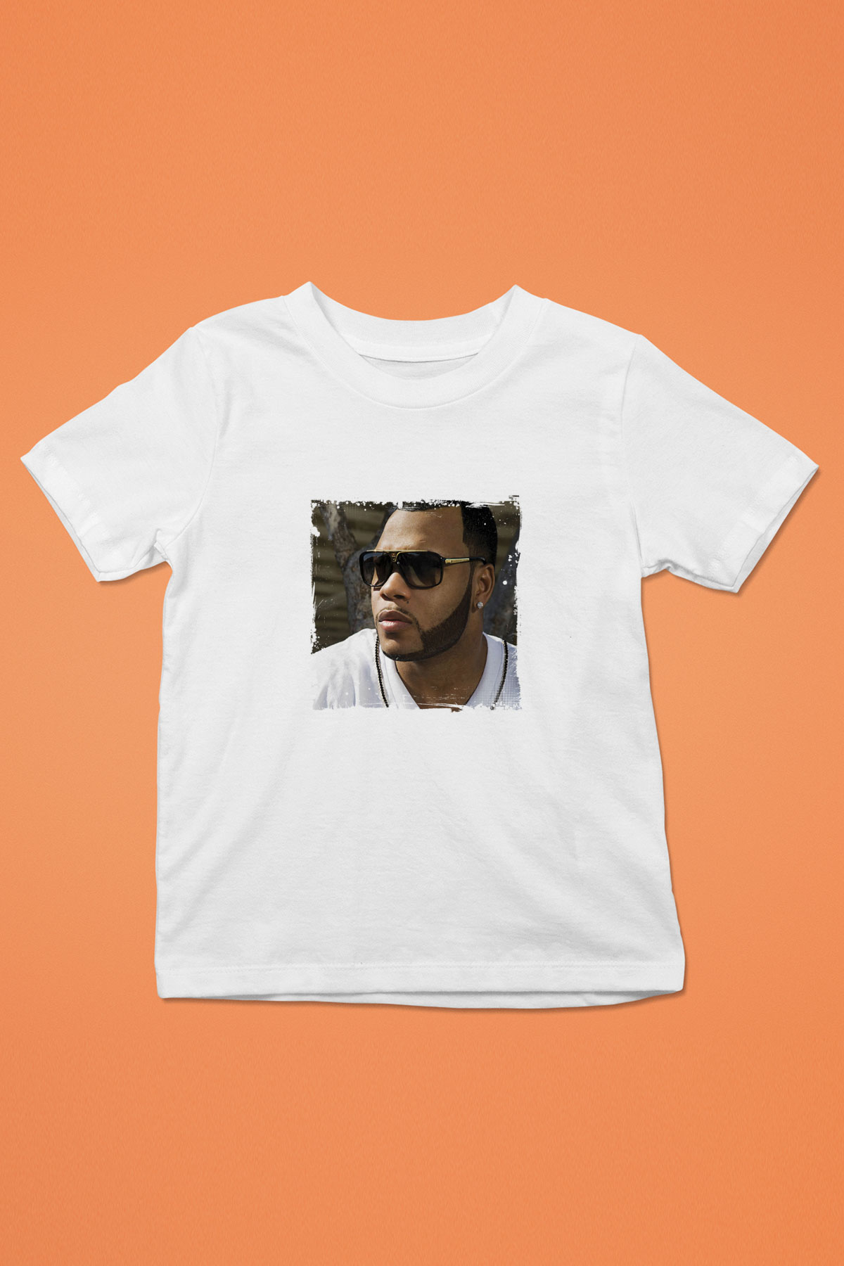 Flo Rida Baskılı Unisex Beyaz Çocuk Tişört