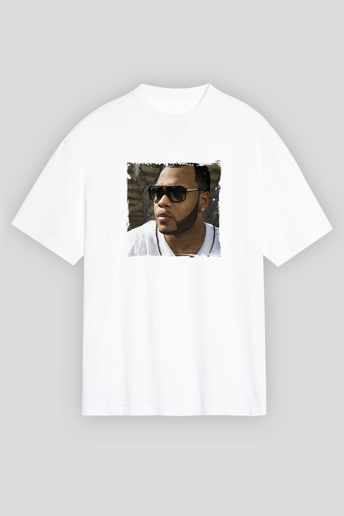 Flo Rida Baskılı Unisex Beyaz Tişört