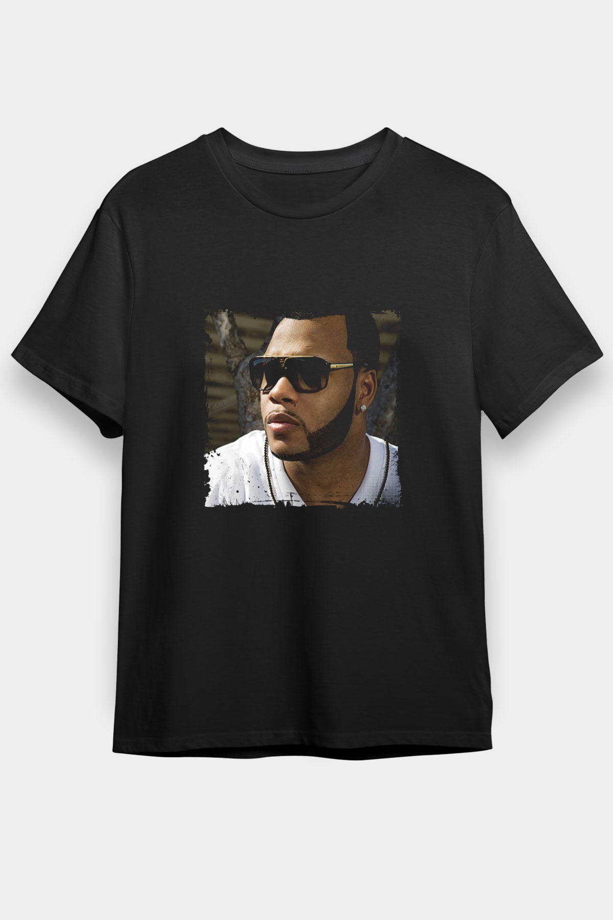 Flo Rida Baskılı Unisex Siyah Tişört