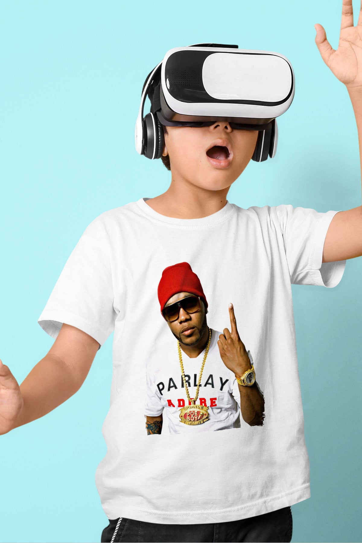 Flo Rida Beyaz Unisex Çocuk Tişört