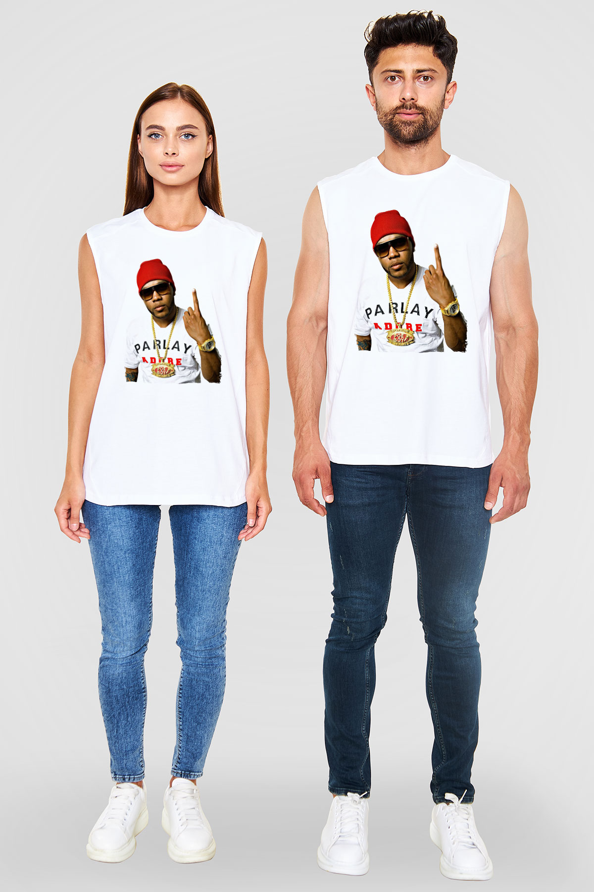 Flo Rida Beyaz Unisex Kolsuz Tişört