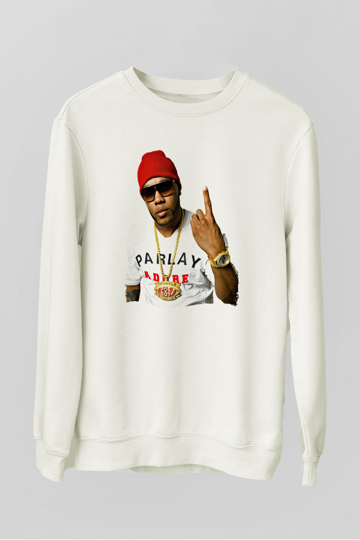 Flo Rida Beyaz Unisex Sweatshirt