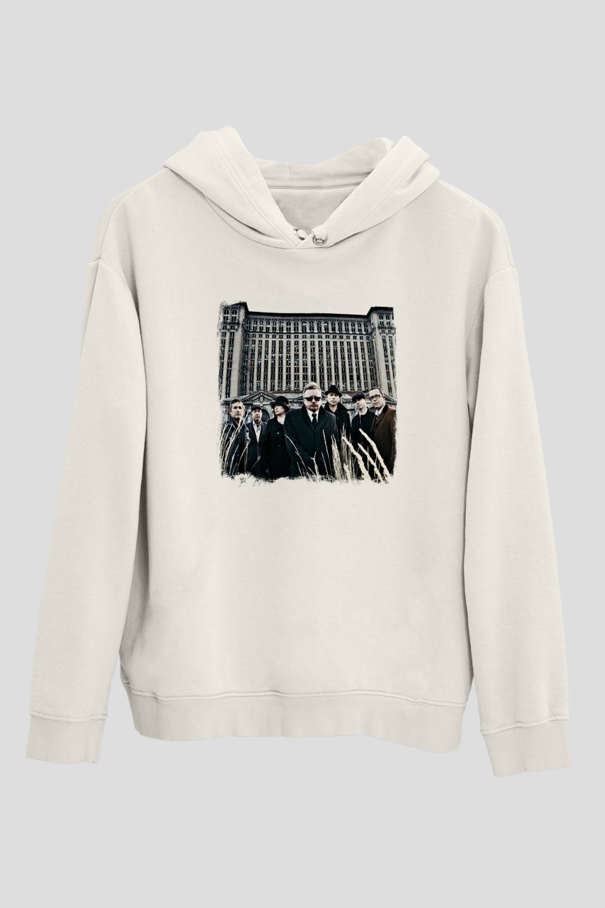 Flogging Molly Baskılı Unisex Beyaz Hoodie