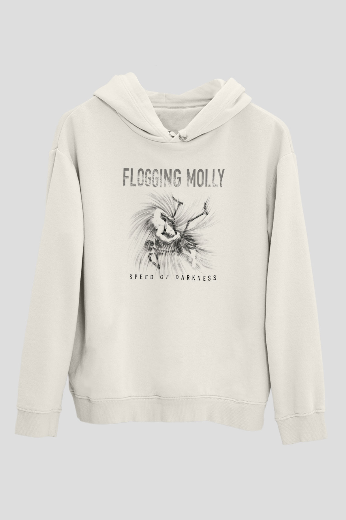 Flogging Molly Baskılı Unisex Beyaz Hoodie