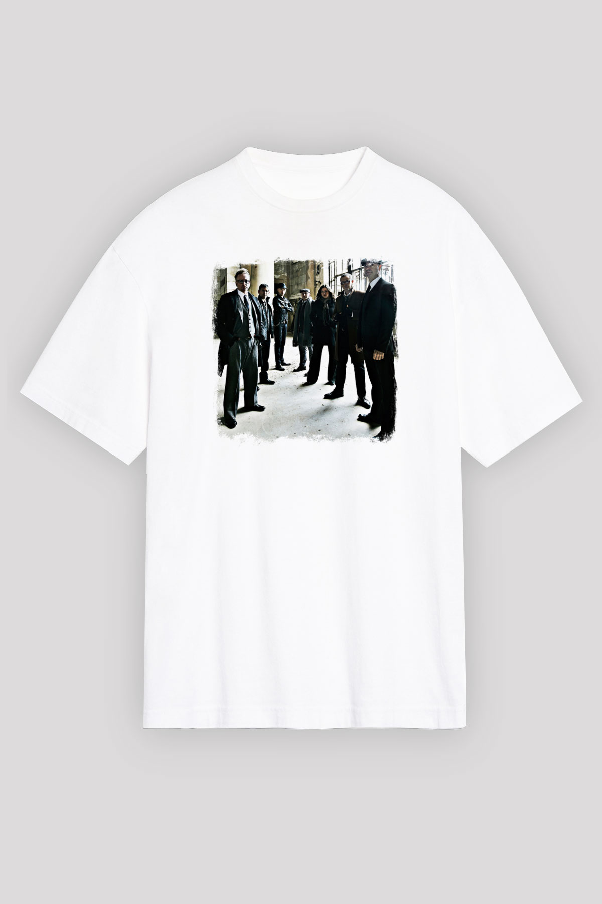 Flogging Molly Baskılı Unisex Beyaz Oversize Tişört