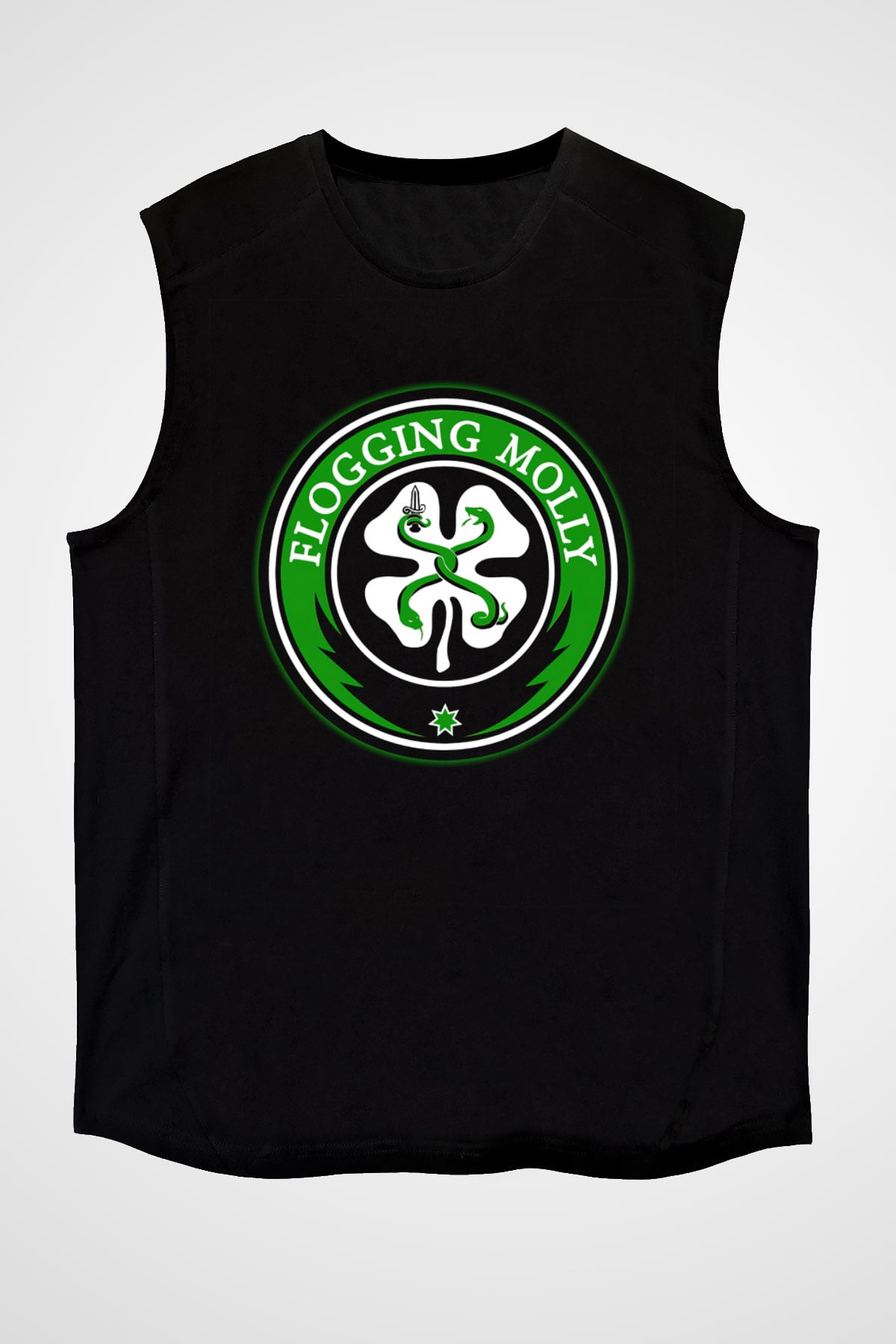 Flogging Molly Siyah Unisex Kolsuz Tişört