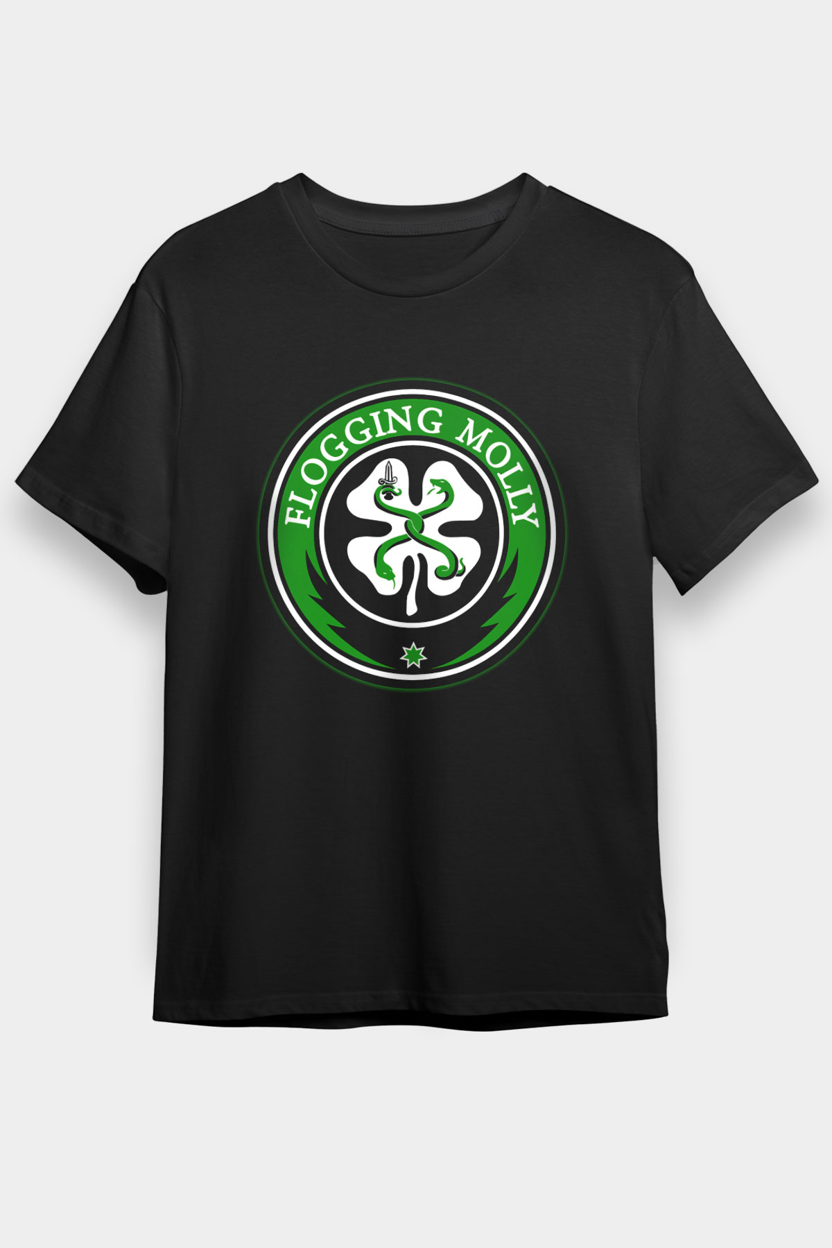 Flogging Molly Siyah Unisex Tişört T-Shirt - TişörtFabrikası