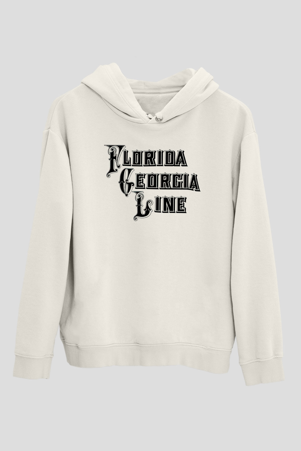 Florida Georgia Line Beyaz Unisex Kapüşonlu Sweatshirt