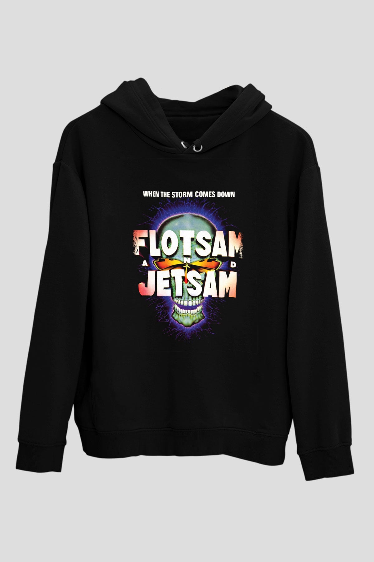 Flotsam and Jetsam Baskılı Unisex Siyah Hoodie