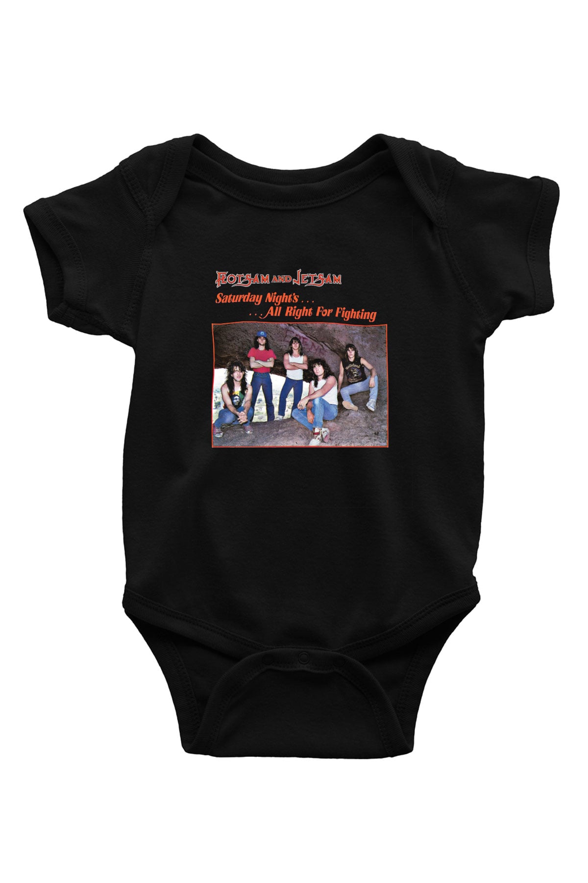 Flotsam and Jetsam Baskılı Unisex Siyah Bebek Body - Zıbın