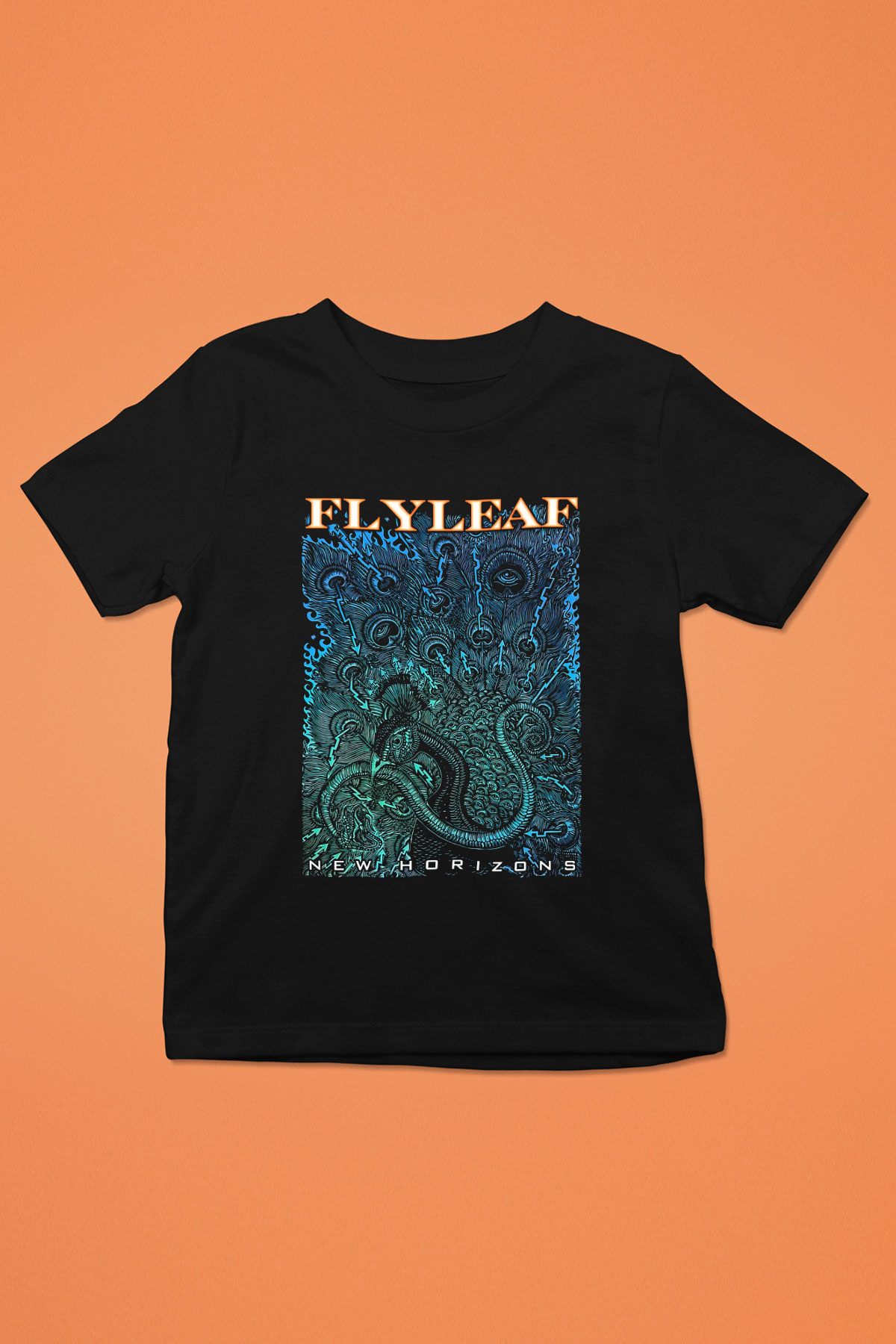 Flyleaf Baskılı Siyah Unisex Çocuk Tişört