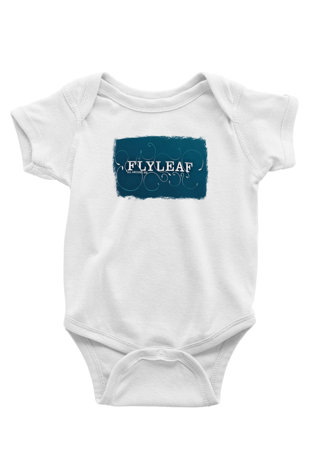 Flyleaf Baskılı Unisex Beyaz Bebek Body - Zıbın