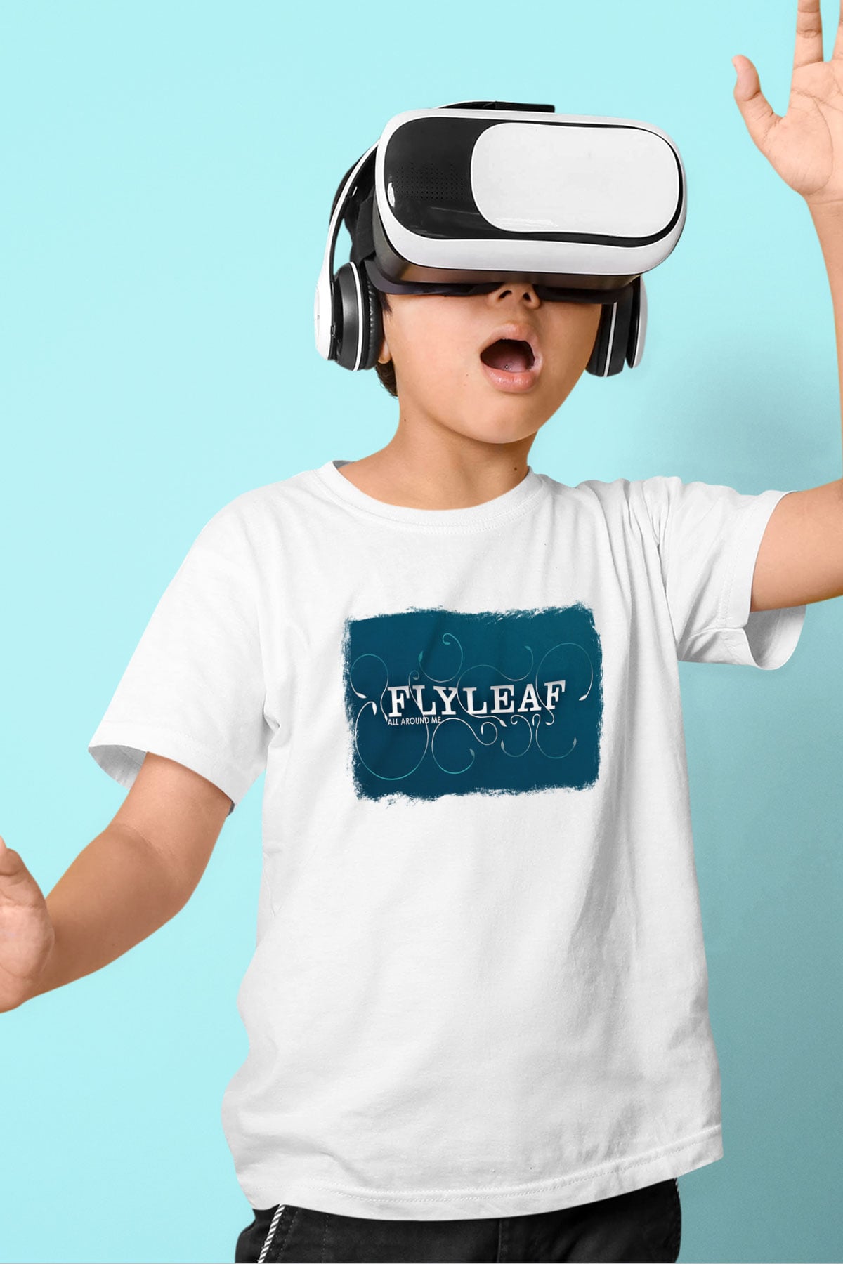 Flyleaf Baskılı Unisex Beyaz Çocuk Tişört
