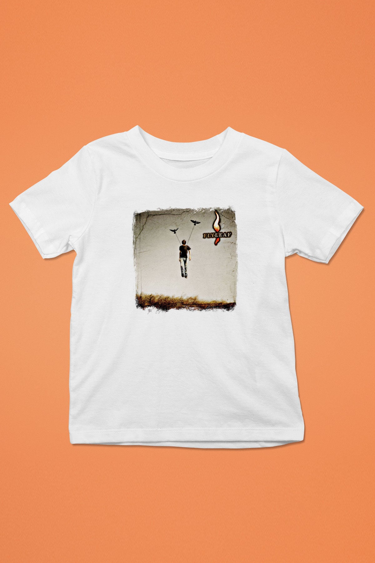 Flyleaf Baskılı Unisex Beyaz Çocuk Tişört