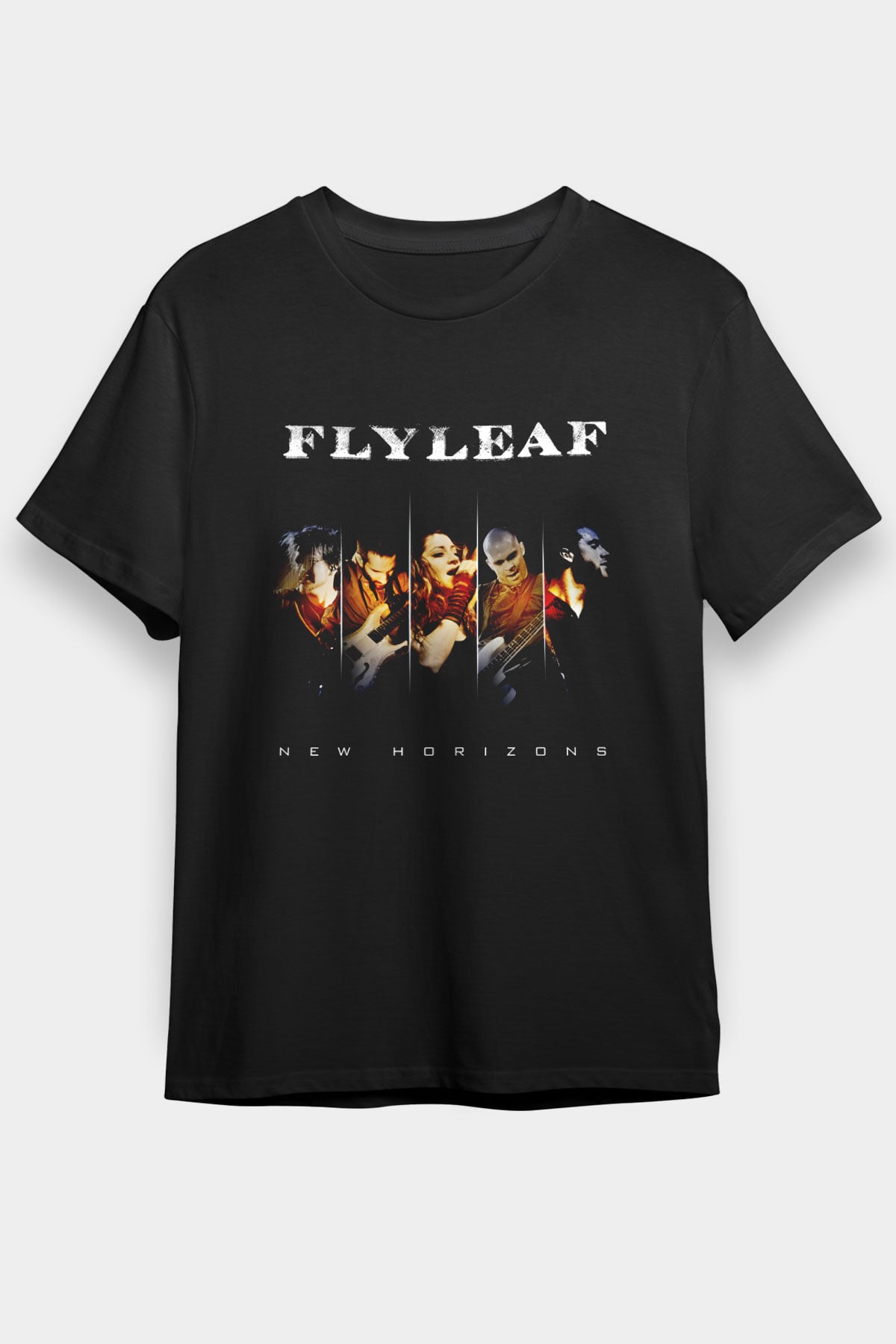 Flyleaf Baskılı Unisex Siyah Tişört