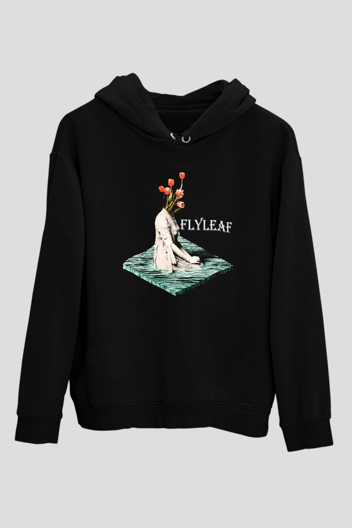 Flyleaf Siyah Unisex Kapüşonlu Sweatshirt
