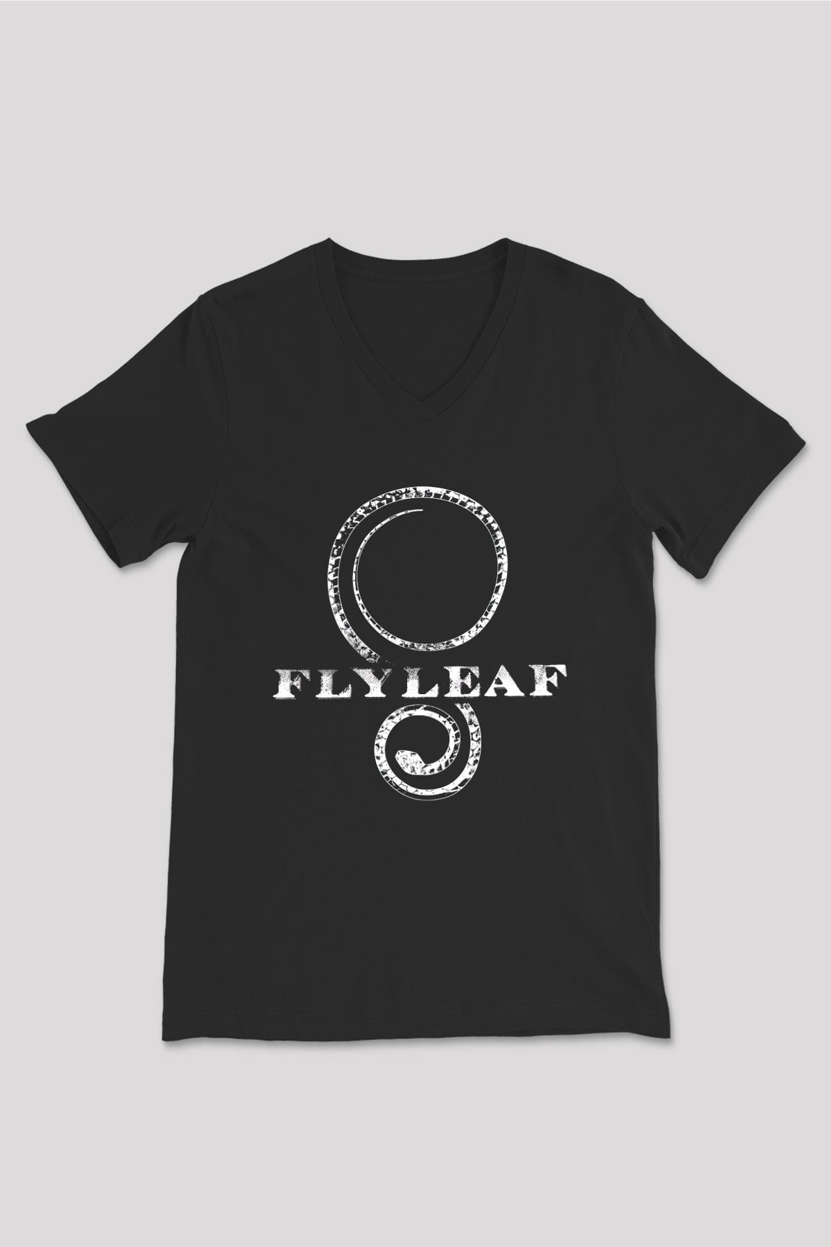 Flyleaf Siyah Unisex V Yaka Tişört
