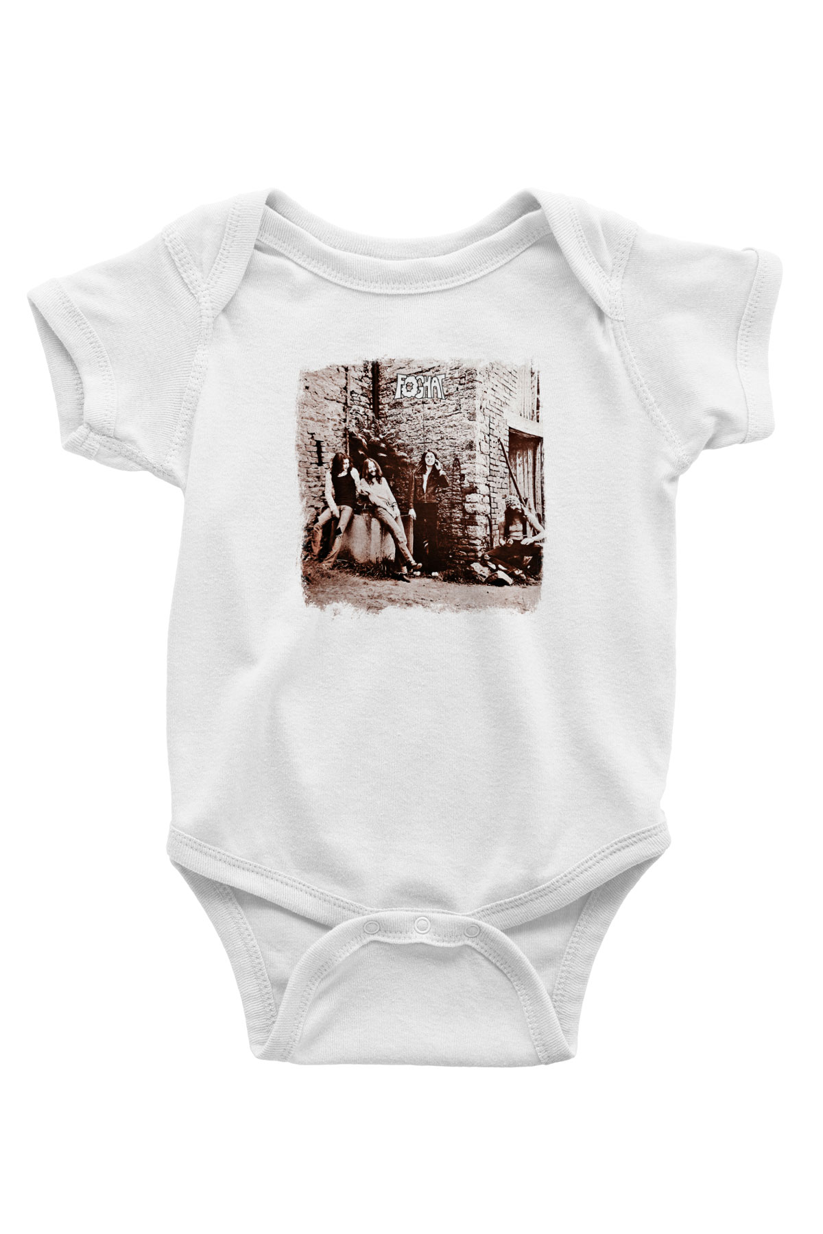 Foghat Baskılı Unisex Beyaz Bebek Body - Zıbın